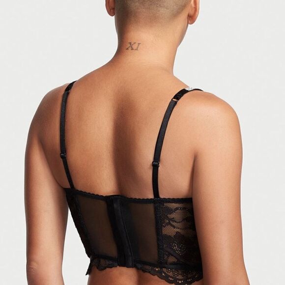 Victorias Secret Bombshell Shine Strap Add-2-Cups Push Up Corset Top & Thong Set - Picture 5 of 13